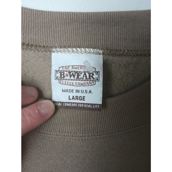 Vintage 90s Sweater Crew Neck Mr Fix it Brown Embroidered Gift Size Large - Picture 3 of 5